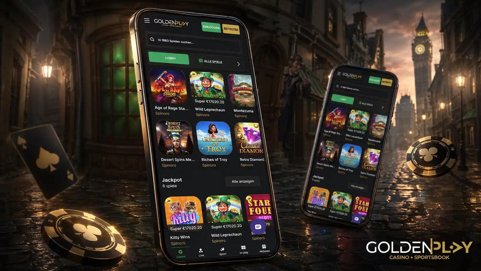 Wie startest du Golden Play Live Spiele?
